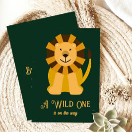 Lion Wild One Baby shower, Oerwoud Safari Theme Kaart