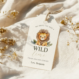 Lion Wild One Birthday Favoriet Tags Cadeaulabel
