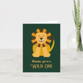 Lion Wild One First Birthday Card voor Baby Kaart (Voorkant)