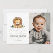 Lion Wild One verjaardagsfoto Dank u kaart (Voorkant)