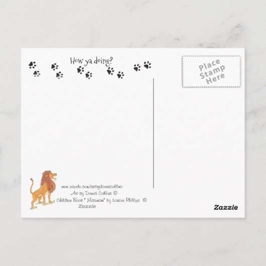 Lion Wild Thing Post Kaart (Achterkant)