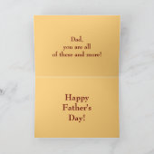 Lion Wildlife Art Father Acronyme Fathers Day Kaart (Binnen)