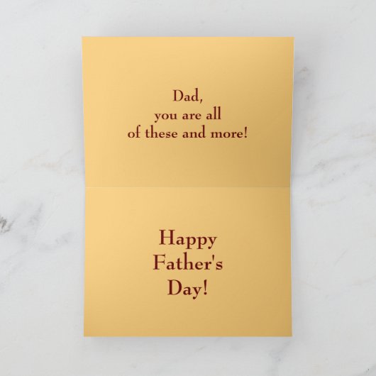 Lion Wildlife Art Father Acronyme Fathers Day Kaart (Binnen)