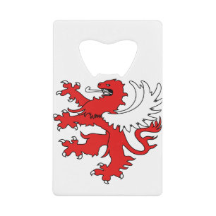 Lion Wings Symbool Power Tongue Claws Red Creditkaart Flessenopener