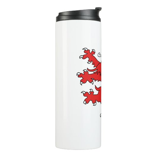 Lion Wings Symbool Power Tongue Claws Red Thermosbeker (Gedraaid links)