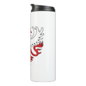 Lion Wings Symbool Power Tongue Claws Red Thermosbeker (Geroteerd rechts)