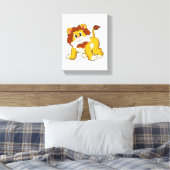 Lion with Bone Canvas Afdruk (Insitu (Slaapkamer))