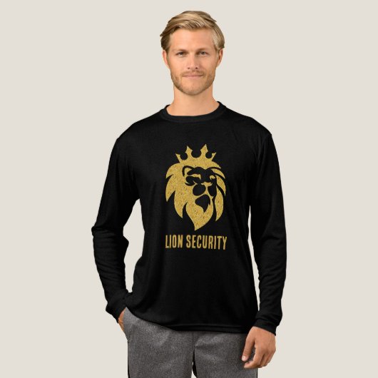 Lion With Crown - Gold Style 1 Tri-Blend Shirt (Voorkant)