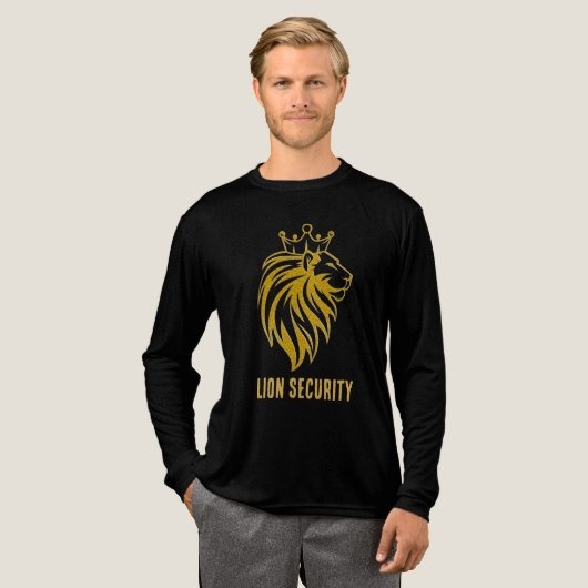 Lion With Crown - Gold Style 2 Tri-Blend Shirt (Voorkant)
