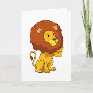 Lion with Curls Kaart