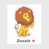 Lion with Curls Sticker (Vel)