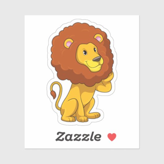 Lion with Curls Sticker (Vel)