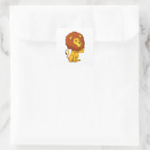 Lion with Curls Vierkante Sticker (Tas)