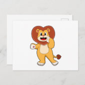 Lion with Heart Briefkaart (Voorkant / Achterkant)