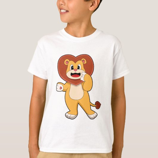 Lion with Heart T-shirt (Voorkant)