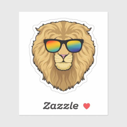 Lion with Sunglasses Sticker (Vel)