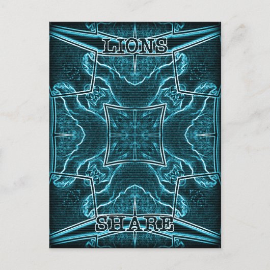 Lion wits briefkaart (Voorkant)