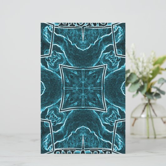 Lion wits briefpapier (Staand voorkant)