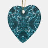 Lion wits keramisch ornament (Links)