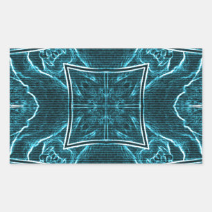 Lion wits rechthoekige sticker