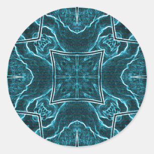 Lion wits ronde sticker