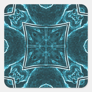 Lion wits vierkante sticker