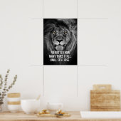 Lion Workout Gym Hustle Succes Motivatie Poster (Keuken)
