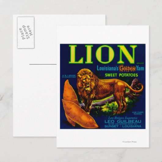 Lion Yam LabelSunset, LA Briefkaart (Voorkant / Achterkant)