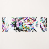 Lion Yoga Mat | Kleurrijke tekening | Abstracte ku (Voorkant (horizontaal))