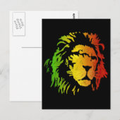 Lion Zion Judah Reggae Lion Briefkaart (Voorkant / Achterkant)