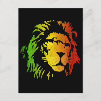Lion Zion Judah Reggae Lion Briefkaart