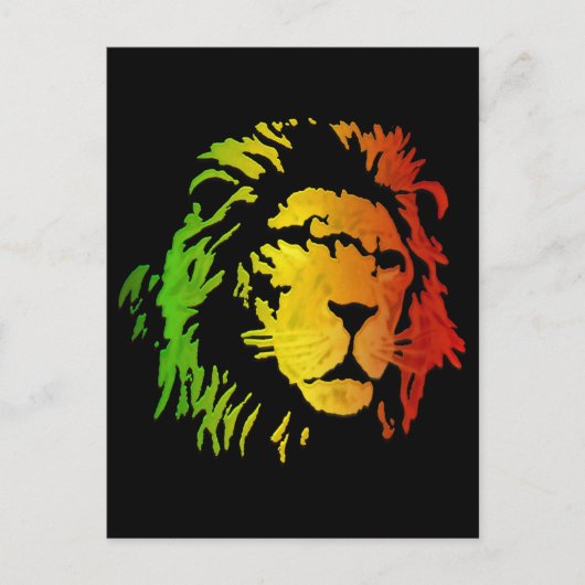Lion Zion Judah Reggae Lion Briefkaart (Voorkant)