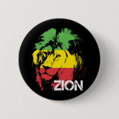 Lion Zion Ronde Button 5,7 Cm (Voorkant)