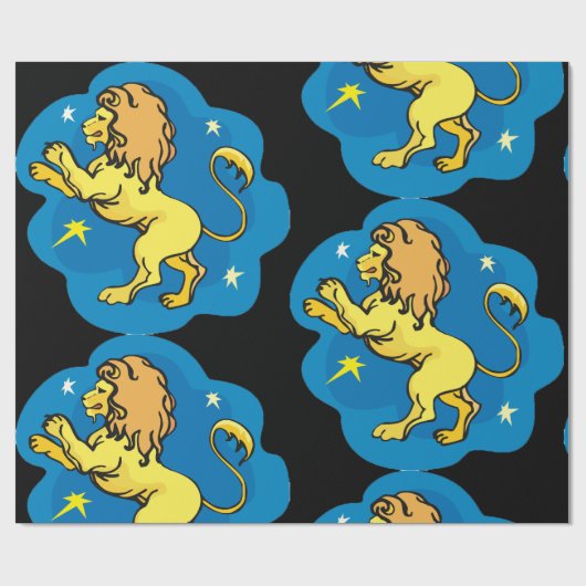 Lion Zodiac Cadeaupapier (Vlak)