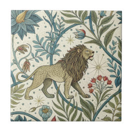 Lion Zodiac Sign sierlijk naadloos patroon Tegeltje