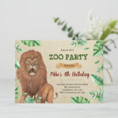 Lion zoo safari kaart (Staand voorkant)