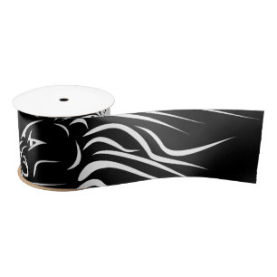 Lion - zwart-wit satijnen lint