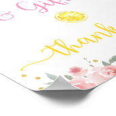 Lionade Pink Gold Floral Birthday-kaarten en cadea Poster (Hoek)