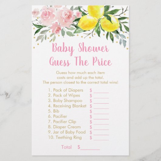 Lionade Pink Gold Floral raadt het prijsspel (Voorkant)