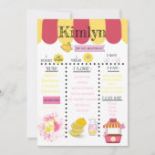 Lionadestandaard roze 1e verjaardag save the date (Voorkant)