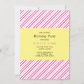 Lionadestandaard roze 1e verjaardag save the date (Achterkant)