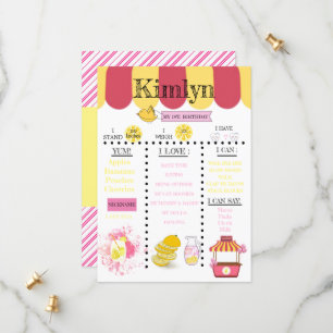 Lionadestandaard roze 1e verjaardag save the date