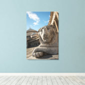 Lionbeeld voor San Francesco di Paola Canvas Afdruk (Insitu (Houten vloer))