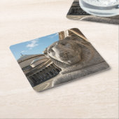 Lionbeeld voor San Francesco di Paola Kartonnen Onderzetters (Schuin)