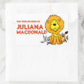 Lionboek bord naam oranje wit etiket id sticker (Tas)