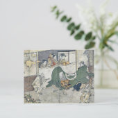 Liondans van Kitagawa, Utamaro Briefkaart (Staand voorkant)