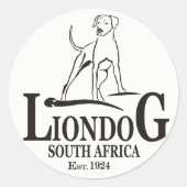 Liondog / Rhodesian Ridgeback Ronde Sticker (Voorkant)