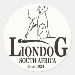 Liondog / Rhodesian Ridgeback Ronde Sticker