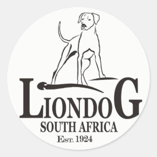 Liondog / Rhodesian Ridgeback Ronde Sticker