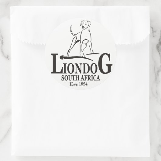 Liondog / Rhodesian Ridgeback Ronde Sticker (Tas)